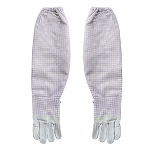 Gants d'apiculture à poignets élastiques en cuir, manches longues, résistants aux piqûres pour apiculteurs, fourniture OEM - Product Image 2