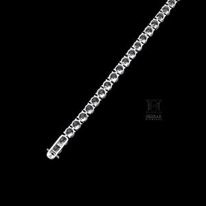 Classic Round Brilliant Cut Lab Grown Diamond Tennis <b>Bracelet</b> 14K White Gold S925 Sterling <b>Silver</b> Moissanite Tennis <b>Bracelet</b> - Product Image 6
