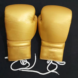 Gants de boxe professionnels en cuir véritable sur mesure, neufs, avec lacets, prix bas, pour l'entraînement. - Product Image 1