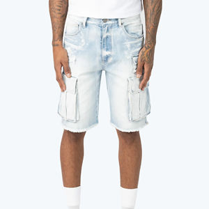 Nouveauté, shorts en jean pour homme, style streetwear, design unique en forme de cœur, haute qualité, jeans courts pour homme - Product Image 1
