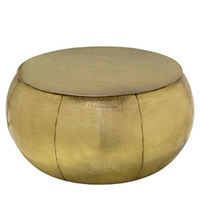 Table Basse Nid d'Abeille Décorative Écologique en Verre Doré Créatif, Meuble de Salon Moderne pour Maison et Restaurant en Métal
