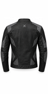 Chaqueta de Motociclista de Cuero Estilo Urbano |   Negro Gris Oliva Borgoña |   Fabricante OEM ODM |   Diseño de Calidad Premium | - Product Image 2