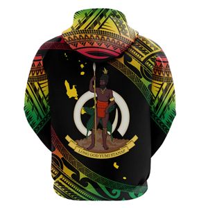 Vente en gros de sweats à capuche personnalisés avec design polynésien, coupés et cousus, sublimés, OEM, entièrement imprimés, motifs maori, hawaïens, tribaux - Product Image 3