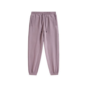 Pantalones Deportivos Casuales para Hombre, Color Rosa Coral, Poliéster Antipilling, Cintura Elástica con Cordón, Bolsillos Laterales, Tejido Ligero - Product Image 2
