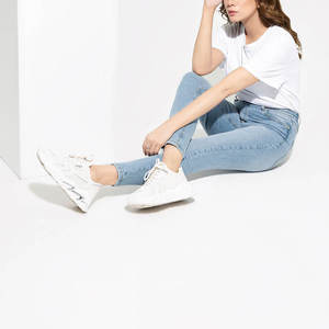 Pantalones Vaqueros Cargo de Cintura Alta para Mujer, Transpirables, de Secado Rápido, 100% Poliéster, OEM, Personalizados con Estampado en Relieve, Estilo Deportivo y Dulce - Product Image 6