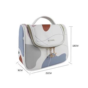 Premium Minimalist Casual Style PU Cosmetic <b>Bag</b> Case Multi-Function Hanging Built-In Hook Zipper <b>String</b> Small Capacity - Product Image 3