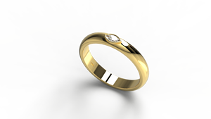 Luxury 18K Gold <b>Dome</b> Diamond <b>Ring</b> Marquise Flush Setting Wedding Band Comfort Fit Inlaid Eye Shape Jewelry for Men and Women - Product Image 2