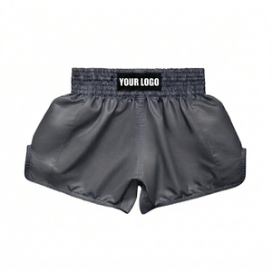 MMA BJJ Compression <b>Shorts</b> Front Logo <b>Men</b> Boxing <b>Shorts</b> Loose Fit Quick Dry Breathable Light Weight 100% Martial Arts Wear - Product Image 4
