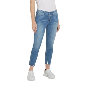 Pantalones vaqueros ajustados de cintura alta para mujer, Jeans elásticos personalizados de talla grande - Product Image 1