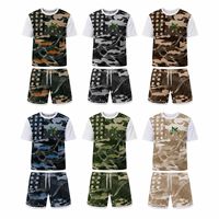 Ensemble de t-shirt et short pour homme personnalisé, imprimé camouflage, séchage rapide, 2 pièces, vêtements de sport d'été, respirant, polyester, sublimation