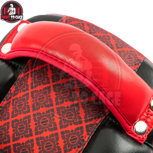 Almohadillas de boxeo tailandés de PVC con logotipo propio, color rojo y negro, ajustables, de material suave al tacto, para entrenamiento de artes marciales. - Product Image 6