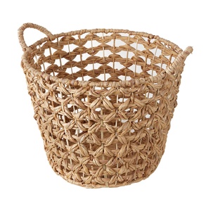 New design natural material large water hyacinth storage baskets made in Vietnam