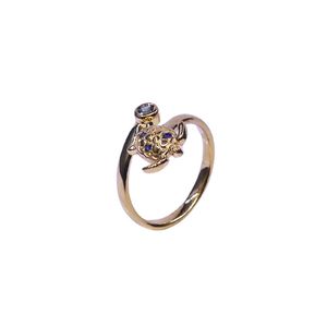 Bague classique pour femme en argent sterling 925 plaqué or avec saphir bleu et tourmaline multicolore, idéale pour les mariages - Product Image 1