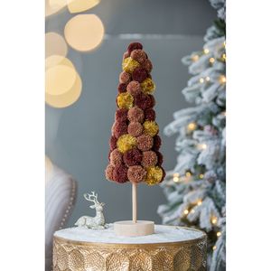 Albero di Natale Multicolore 17x17x51 cm per Decorazioni da Tavolo, Ideale per Caffè e Ambientazioni Natalizie - Product Image 3