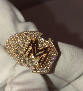 Hip Hop New <b>Ice</b> Out Jewelry <b>Ring</b> With Custom Pass Diamond Tester Moissanite VVS Punk Certified 925 Silver Gold Plated - Product Image 1