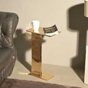 Trending Design Modern <b>Gold</b> Metal <b>Console</b> <b>Table</b> Minimalist Pedestal Design Stable Living Room Furniture Entryway Decor - Product Image 6