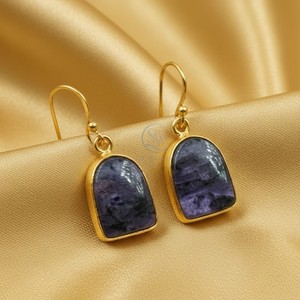 Natural Charoite 925 Sterling Silver Handmade Drop Earrings <b>Unique</b> Boho Statement Jewelry <b>Gift</b> <b>For</b> Women Purple Gemstone <b>for</b> <b>her</b> - Product Image 6