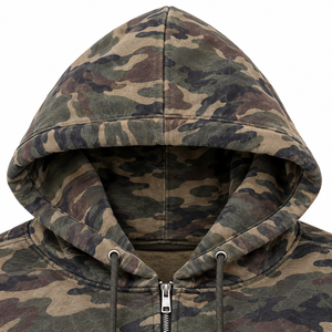 Ensemble de survêtement camouflage à capuche pour homme, coupe ample, décontracté, avec sweat-shirt et pantalon à poches latérales et fermeture éclair, idéal pour l'automne - Product Image 5