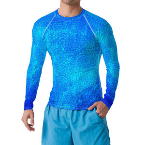 T-shirt de compression respirant pour homme avec protection solaire par sublimation, manches longues, personnalisable - Product Image 1