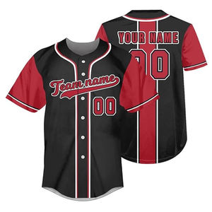 Camiseta de béisbol y softbol personalizable para hombre y mujer, 100% poliéster, transpirable, corta, personalizada con nombre y número del equipo, ropa deportiva - Product Image 2