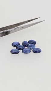 Piedra de Cianita Azul de 7x9 mm, Forma Ovalada, Hecha a Mano para Joyería, Pendientes, Anillos, Piedras Preciosas Azules Naturales de la Mejor Calidad, Piedra Suelta - Product Image 3