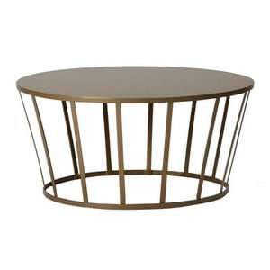 Table basse premium en métal, base noire, dessus blanc, pour la maison, le salon, les villas, usage décoratif, meubles, table basse - Product Image 5