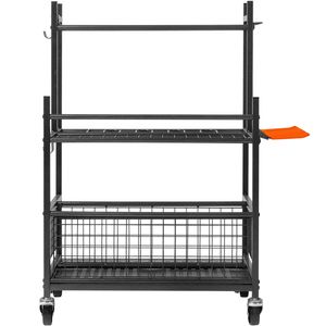 16-Slot Garden <b>Tool</b> Organizer <b>Hooks</b> Long-Han Holder Yard <b>Tool</b> Tower Rack Wheels for Garage Storage Garage Shelves Product - Product Image 1