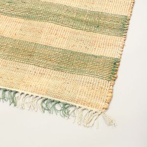 Tapis en jute et coton tissé à la main, motif écossais vert, 6x9 pieds, tapis et ensembles de tapis artisanaux - Product Image 4