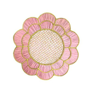 Sets de table haut de gamme pour la décoration de table de Noël, sets de table ronds en cordon de papier, design personnalisé, variété de couleurs et de choix - Product Image 1