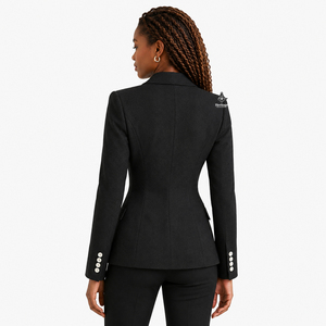 Blazer formel noir pour femme, style grec, pour la franc-maçonnerie, les sororités et les fraternités, manches longues, anti-plis, élégant - Product Image 4