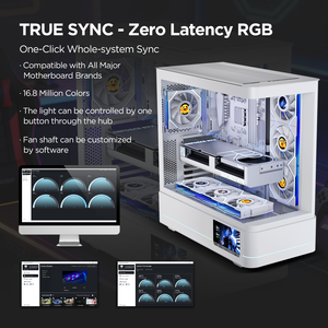 Jungle Leopard V4 LCD 120mm ARGB PWM Fan, 2.8" LCD Screen, Silent Computer Case Fan for PC <b>Gaming</b> - Product Image 6