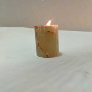 Handmade Eco-Friendly Durable Cylindrical Marble <b>Tea</b> <b>Light</b> <b>Holder</b> Christmas Home Decoration Natural Stone Votive <b>Holder</b> - Product Image 2