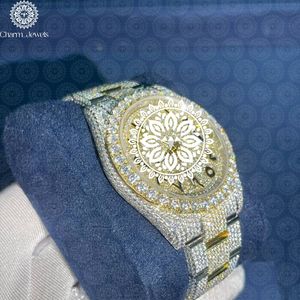 Montre de luxe Charm Jewels en acier inoxydable, cadran carré de 40 mm, mouvement mécanique analogique, verre, date automatique, résistance à l'eau 10 bars - Product Image 3