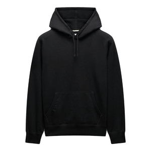 Sweat à capuche oversize en polaire 350g, col rond, logo personnalisé, tendance, noir, homme femme, taille XS, par Ako - Product Image 1