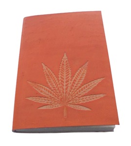 Promotional Custom Orange <b>A5</b> Hard Leather Cover Notebook Travelers Journal <b>Planner</b> Embossed Logo Hard Cover Everyday Use - Product Image 2