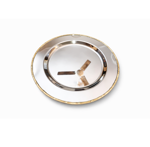 Assiette de présentation en acier inoxydable style américain, finition polie, pour mariages de luxe et grands événements – Meilleures ventes - Product Image 4