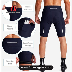 High Performance Eco-Friendly Breathable Spandex/Polyester <b>Cycling</b> <b>Shorts</b> Customizable Options Men-<b>Padded</b> Comfort Quick Dry - Product Image 4