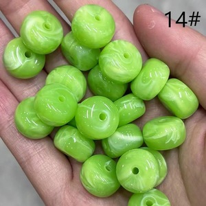 Kit de Manualidades ILAHI con Cuentas Sueltas Facetadas de Resina Verde, Diseño Redondo para Pulseras, Uttar Pradesh ICORB-14913 - Product Image 6