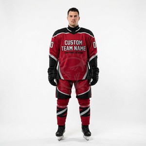Uniformes de Hockey Sublimados Personalizados de Poliéster, Jersey de Hockey con Gráficos de Patrocinadores, Equipos de EE. UU. - Product Image 2