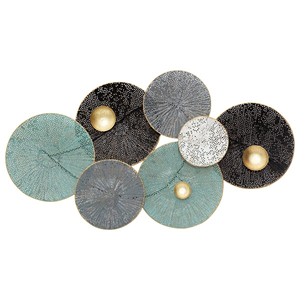 Modern Metal Wall Art Luxury Circular <b>Plates</b> Sculpture <b>Large</b> Hanging Wall Decor for Living Room Hotel Home Wall Decor Wall Art - Product Image 1