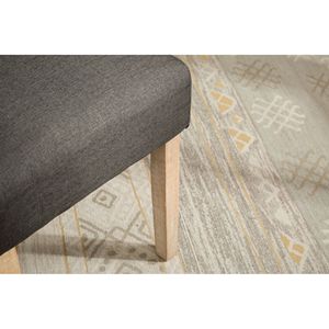 Set di 2 Sedie da Pranzo Parsons in Legno Massello Trapuntato, Colore Antracite, di Habit - Product Image 5