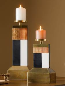 Portavelas Cónico de Madera Hecho a Mano, Centro de Mesa Rústico Moderno de Madera Natural para Decoración del Hogar, Bodas y Navidad - Product Image 3