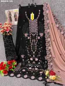 Traje Salwar y Dupatta de Georgette Sintético de Calidad de Exportación India, Especial para Eid, con Bordado de Lentejuelas y Trabajo Khatli, Proveedor de la India - Product Image 6