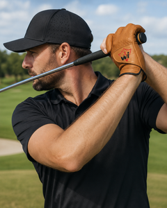 Gant de golf classique en cuir marron pour l'entraînement en extérieur, respirant, antidérapant, avec fermeture auto-agrippante, ajustement flexible et durable - Product Image 6
