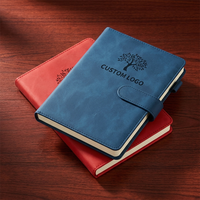 Carnet classique à fermeture métallique, couverture douce au toucher, logo personnalisé, agenda pour cadeaux d'entreprise et de fêtes