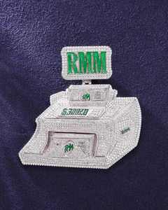 Custom Luxury Hip Hop Jewelry 925 Sterling <b>Silver</b> 3D Letter Iced Out <b>Solid</b> VVS Moissanite Charm Pendant <b>Necklace</b> - Product Image 1