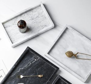 White Marble <b>Vanity</b> <b>Tray</b> for Bathroom Counter Perfume Organizer Jewelry <b>Tray</b> Decorative Marble Bathroom <b>Tray</b> - Product Image 2