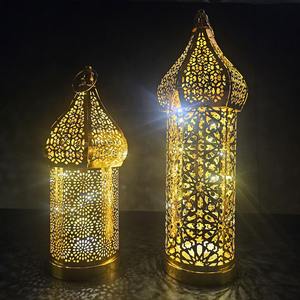 Lanterne en forme de croissant de lune, lanterne de style arabe, décoration pour les fêtes musulmanes, décoration de table pour le Ramadan, lanterne à bougie islamique, marocaine - Product Image 3