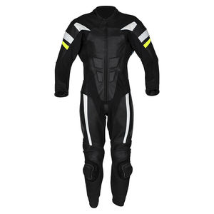 Men's Full Sleeve Leather Motorcycle Racing <b>Suit</b> <b>Red</b> Black White Color Blocked Breathable All Seasons Protection Gear - Product Image 4