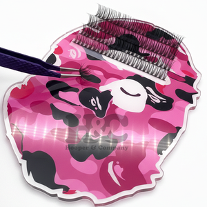 กล่องอะคริลิคสำหรับใส่ขนตาปลอมรูปทรงผีเสื้อ พร้อมแหนบ  รักษ์โลก ทนทาน อุปกรณ์ต่อขนตา  รับทำโลโก้ตามสั่ง - Product Image 4